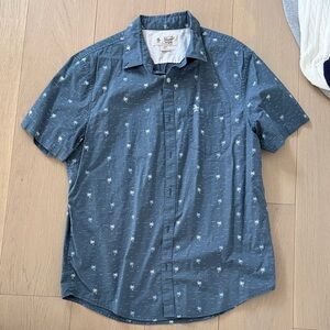 Original Penguin Navy Palm Print Shirt